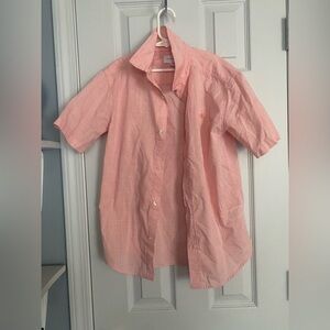 Calvin Klein Jeans Boys' Light Pink Short-Sleeve Button-Down Shirt